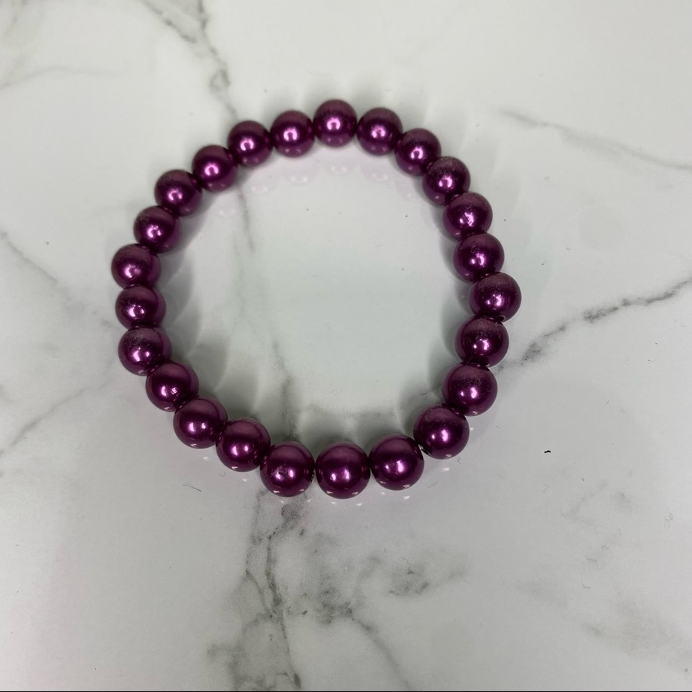 purple pearl bracelet